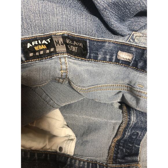 ARIAT Rebar M4 Relaxed Boot Jeans Mens Size 40x34 Workwear - Picture 15 of 16